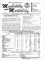 Morbidity and Mortality Weekly Report Vol 21 No 44 week ending November 4 1972