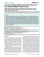 A FusionInhibiting Peptide against Rift Valley Fever Virus Inhibits Multiple Diverse Viruses