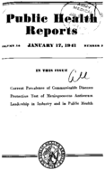 Public Health Reports  v 56 no 3  cover