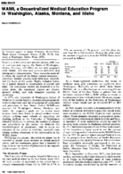 WAMI a decentralized medical education program in Washington Alaska Montana and Idaho