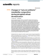 Changes in natural antibiotic metabolite composition during tetraploid wheat domestication