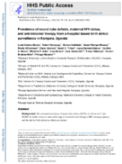 Prevalence of neural tube defects maternal HIV status and antiretroviral therapy from a hospitalbased birth defect surveillance in Kampala Uganda