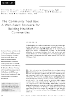 The Community Tool Box a Webbased resource for building healthier communities
