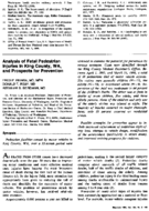 Analysis of fatal pedestrian injuries in King County WA and prospects for prevention