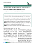 Association of childhood trauma with cognitive function in healthy adults a pilot study