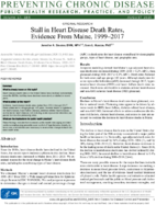 Stall in Heart Disease Death Rates Evidence From Maine 19992017
