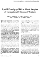 PPDdt And PPDde In Blood Samples Of Occupationally Exposed Workers