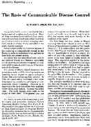 Morbidity Reporting the basis of communicable disease control