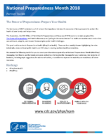 National Preparedness Month 2018 Partner Toolkit