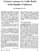 Technical assistance for public health in the Republic of Indonesia