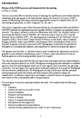 History of the NORA Process and Framework for the Meeting from Identification of research needs to resolve the carcinogenicity of highpriority IARC Carcinogens