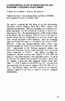 A CaseControl Study of Mesothelioma and Exposure to Biogenic Silica Fibers 1994