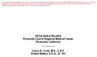 Health Hazard Evaluation Report HETA 200001692854 Riverside County Regional Medical Center Riverside California