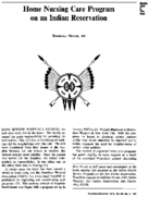 Home Nursing Care Program On An Indian Reservation