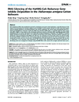 RNAi Silencing of the HaHMGCoA Reductase Gene Inhibits Oviposition in the Helicoverpa armigera Cotton Bollworm