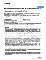 Association of trial registration with the results and conclusions of published trials of new oncology drugs