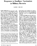 Responses to smallpox vaccination in military recruits