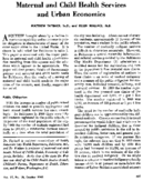 Maternal and child health services and urban economics