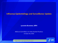 Influenza epidemiology and surveillance update