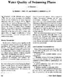 Water quality of swimming places