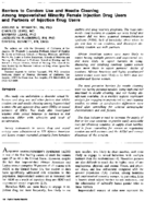 Barriers to condom use and needle cleaning among impoverished minority female injection drug users and partners of injection drug users