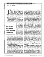 Not Genes Not Medical Care But How People Live