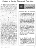 Patients in nursing homes and their care