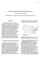 Detecting Problems with Mine Slope Stability