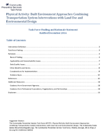 Physical Activity Built Environment Approaches Combining Transportation System Interventions with Land Use and Environmental Design