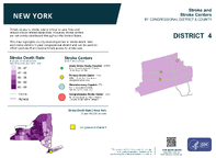 NY Congressional District 04 Stroke and Stroke Centers Map 118th Congress
