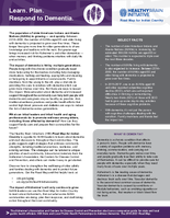 Learn Plan Respond to Dementia Healthy Brain Initiative Road Map for Indian Country