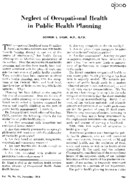 Neglect of occupational health in public health planning