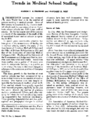 Trends in medical school staffing