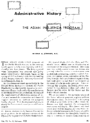 Administrative history of the Asian influenza program