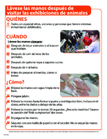 Lvese las manos despus de visitar las exhibiciones de animales