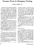 Necessary foods for emergency feeding