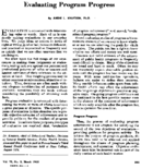 Evaluating program progress