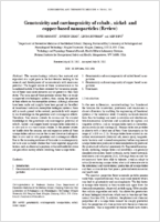 Genotoxicity and carcinogenicity of cobalt nickel and copperbased nanoparticles
