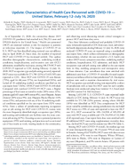 Update Characteristics of Health Care Personnel with COVID19  United States February 12July 16 2020
