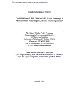 Electrostatic Sampling of Airborne Microorganisms