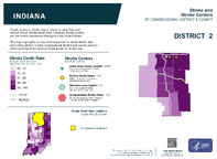 IN Congressional District 02 Stroke and Stroke Centers Map 118th Congress