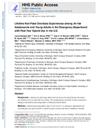 Lifetime NonFatal Overdose Experiences among Atrisk Adolescents and Young Adults in the Emergency Department with PastYear Opioid Use in the US