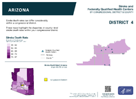 AZ Congressional District 04 Stroke and Federally Qualified Health Centers Map 118th Congress