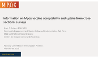 Information on Mpox vaccine acceptability and uptake from crosssectional surveys