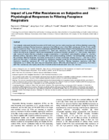 Impact of Low Filter Resistances on Subjective and Physiological Responses to Filtering Facepiece Respirators