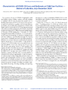 Characteristics of COVID19 Cases and Outbreaks at Child Care Facilities  District of Columbia JulyDecember 2020