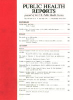 Public Health Reports  v 101  no 3  cover