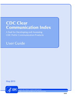 CDC clear communication index  a tool for developing and assessing CDC public communication products  user guide