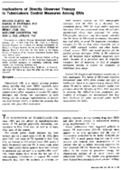 Implications of directly observed therapy in tuberculosis control measures among IDUs