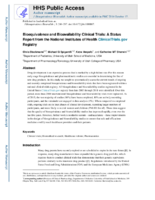 Bioequivalence and Bioavailability Clinical Trials A Status Report from the National Institutes of Health ClinicalTrialsgov Registry